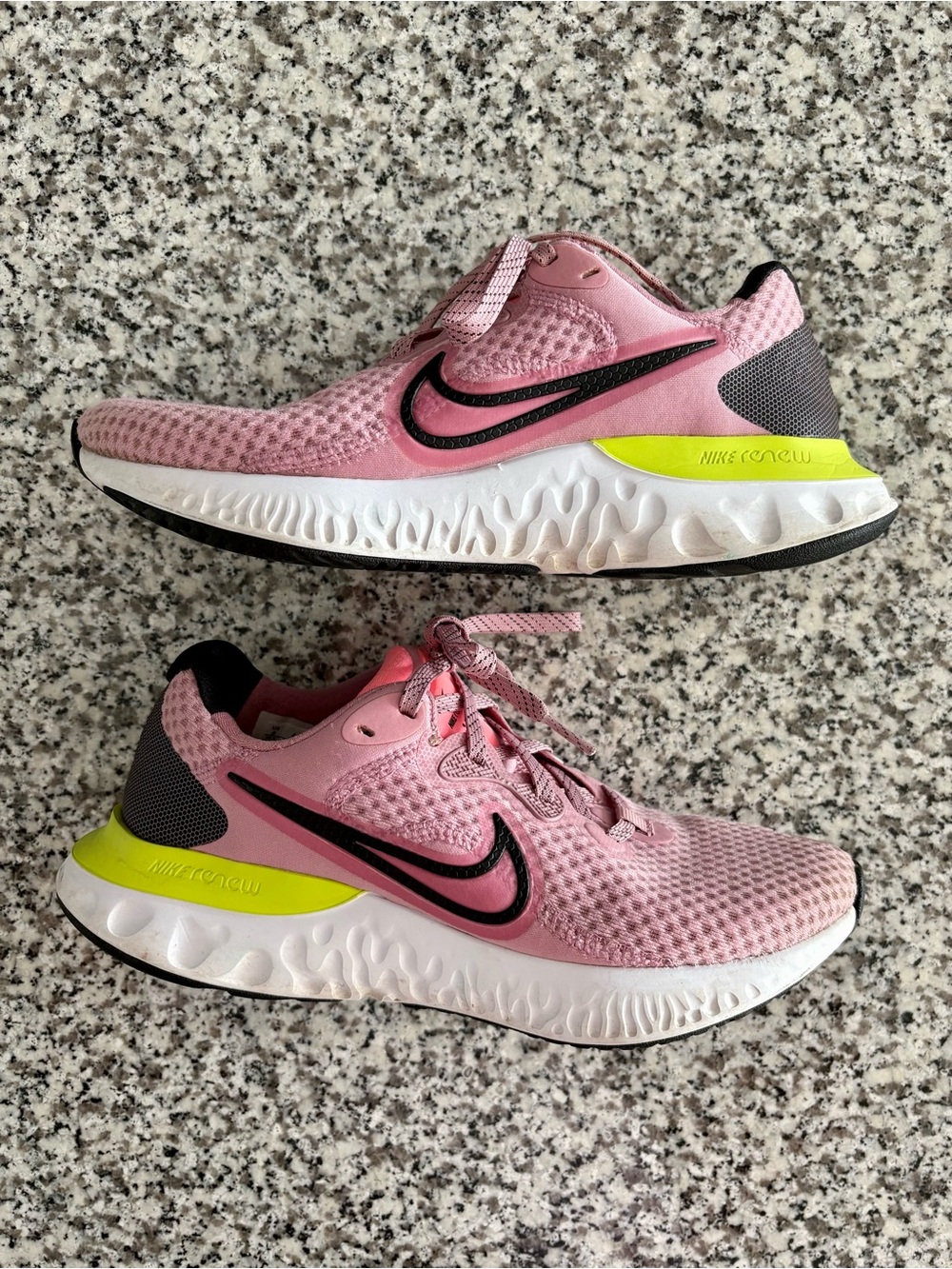 Nike—Renew Sneakers Pink Rose/Yellow (Size 8)